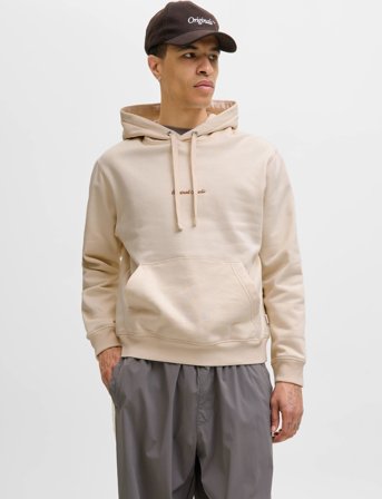 Jack & Jones Jornorrebro Emb Sweat Hood Noos - Cream - L