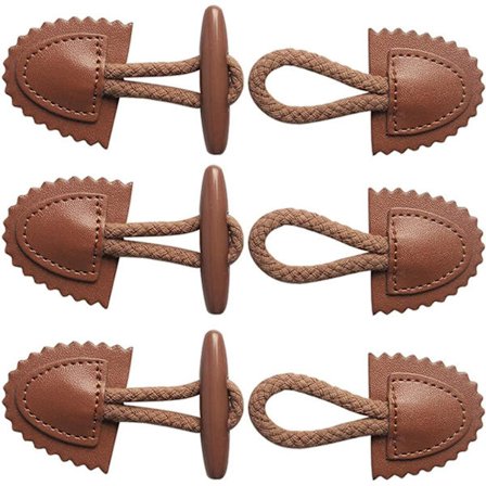 Jakke Udskiftningsknapper, Hornknapper, 10 Par Syknapper