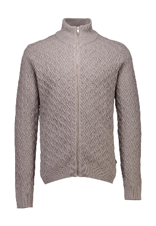 Lindbergh Recycle structure full zip Knit Tröjor Herr Brun L