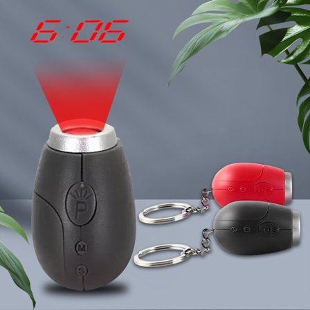 LED Digital Projection LCD Voice Talking Time Alarm Clock Temperature Projector