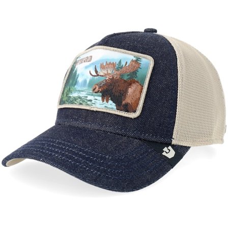 Goorin - Black trucker Czapka Z Daszkiem - Staycation Gray Denim A-Frame Trucker @ Hatstore