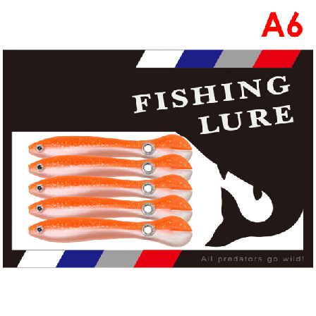 Fiskedrag 5st 10cm 6g Silikon Mjukbete Konstgjorda Beten P