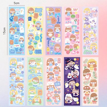 100 stk Sticker Set Pack Laser Cute Stickers B B