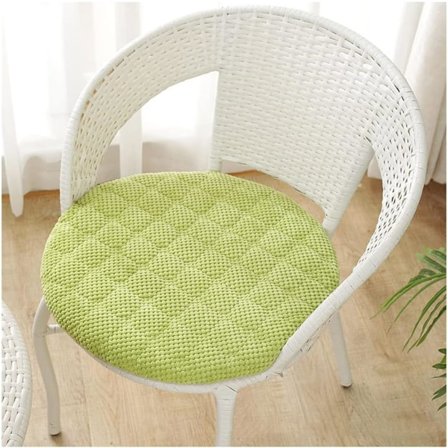 Tjock manchester rund kudde avtagbar tvättbar rotting stol kudde stol kudde rund pall stol kudde färg-