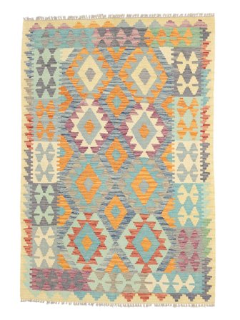 Alfombra Oriental Kilim Afghan Old Style 123X177 Verde/Marrón (Lana, Afganistán)