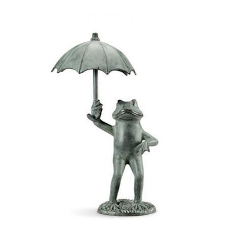 Sammakko sateenvarjolla puutarhapatsaat Sammakko pitelee sateenvarjoa puutarha Fi