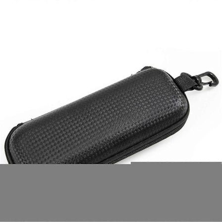 Glasögonfodral i fyrkantig form med dragkedja Hårt glasögonfodral med krok -Sy