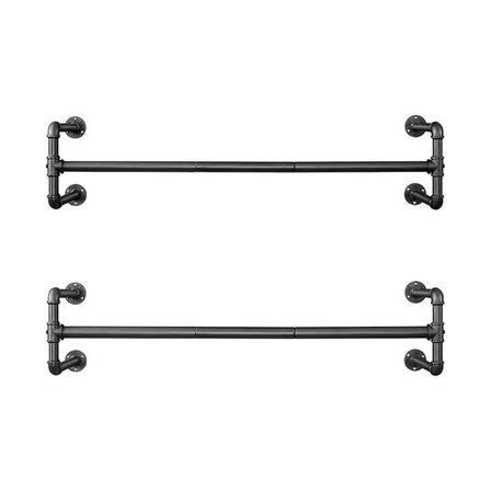 Klesstativ i industriell stil 2-pakning - Svart