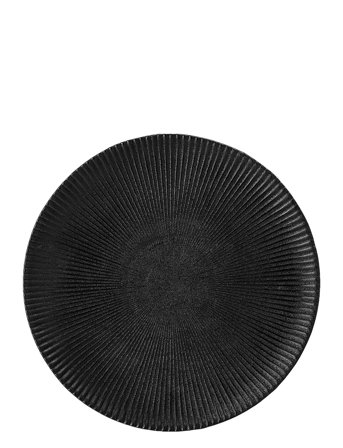Bloomingville Neri Tallerken, Sort, Stentøj - Black - Ø 23 CM