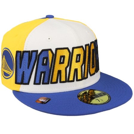 New Era - NBA - Blue - fitted - Cap - Golden State Warriors 59FIFTY NBA 23 Back Half White/Yellow/Blue Fitted - Hatstore