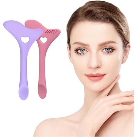 (Eyeliner Stamp Tool 2) 2 stycken smink eyeliner stencil för kvinnor, ögonbrynsstencil Y ögonfransstämpelverktyg, silikon ögonmakeup, stencil