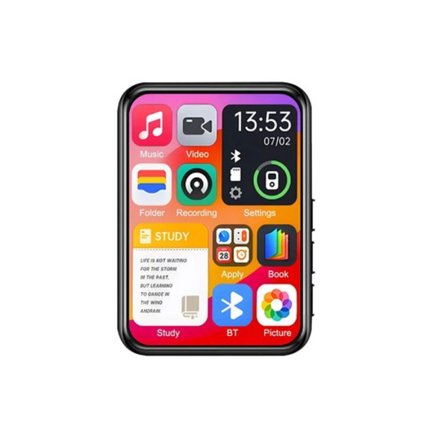 MP3-spelare Bluetooth Touch Screen Förlustfri Ljud HIFI Musik FM Radio Högtalare