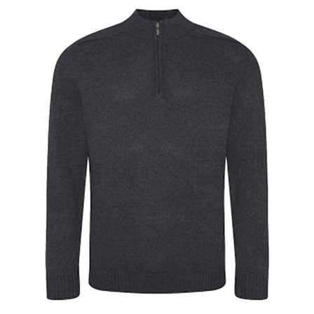 Ecologie Mens Wakhan Zip Neck Sweater M Charcoal