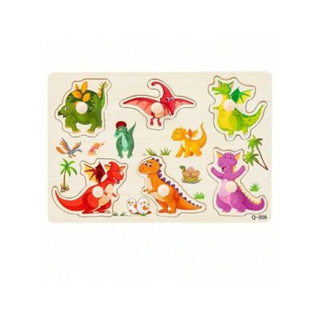 3D Träpussel - Pedagogiska Djur- och Fordonsmönster för 3-6 År