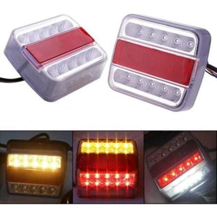 1 st Trailer Bakljus LED 12V Lastbil Bakljus Bromsljus Vattentät Belysning Universal för Bil Lastbil Släpvagn Släpvagnar
