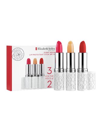 Elizabeth Arden 8-Hour 8 Hour Lip Tints Trio Set cont.: Lip Tint (Plum) SPF15 3,7g, Lip Tint (Clear) SPF15 3,7g, Lip Tint (Blush) SPF15 3,7g All 