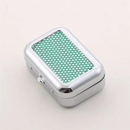 Mini Bärbar Metall Cigarett Ask Mode Askfag Med Låsbara Lod Skrivbord Aska Fall Utomhus Pocket Ask-Gåva För Människan green