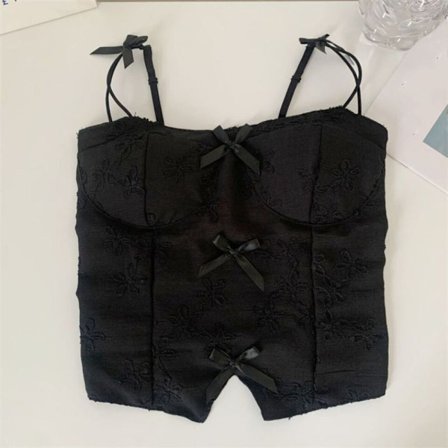 Jacquard Bow Strap Spets hängselväst 1 1