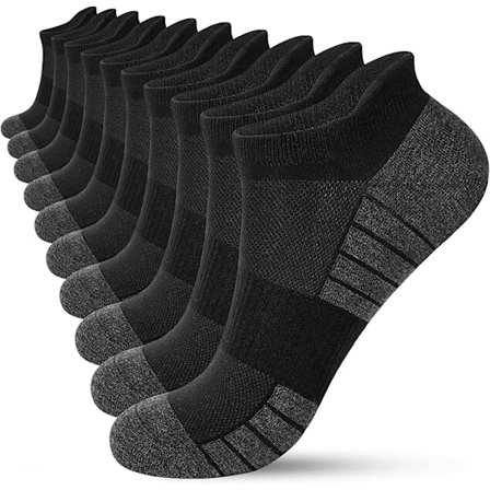 10 Par Herr & Dam Strumpor Andningsbara Sportstrumpor Bomull Löparstrumpor Korta Strumpor