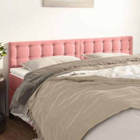 Vidaxl Huvudgavlar 2 St Rosa 80x5x78/88 Cm Sammet Rosa