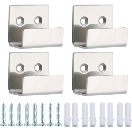 Billede Skinne Kroge i Rustfrit Stål Billedeophængning Spejl Klips Spejlbeslag Ophængningssæt (20MM Indvendig Bredde)