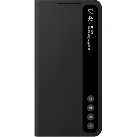 Officielt Samsung Galaxy S21 FE (Fan Edition) Clear View Cover Case Flip Cover - Mørkegrå