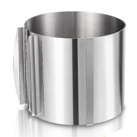 Justerbar kakering i rustfritt stål, 15–30 cm, 15 cm høy bakeform i rustfritt stål, runde kakeformer