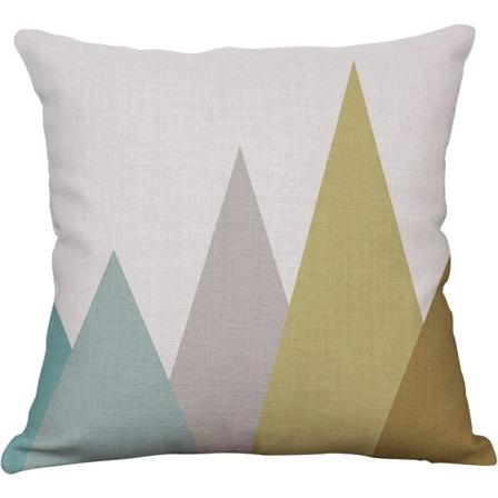 Geometrinen koristeellinen tyynynpäällinen puuvillapellavasta neliön muotoinen tyyny