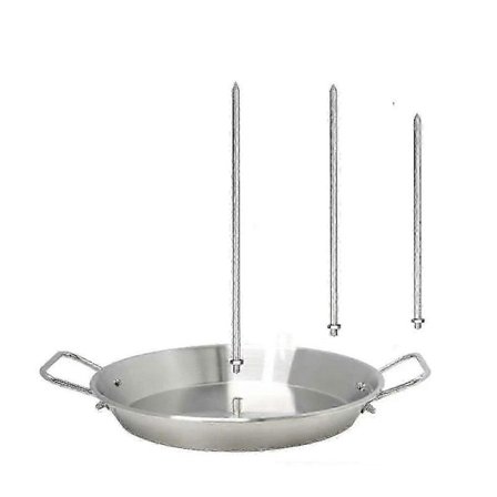 Vertikalt Grillstativ til Gyros & BBQ med 3 Aftagelige Spyd, Justerbart Rotisseri til Udendørs Madlavning