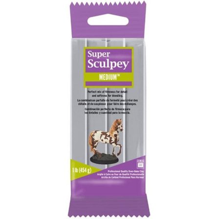 Pasta - SCULPEY - Super Sculpey Medium Blend - Grå - 454 g - Barn 3+