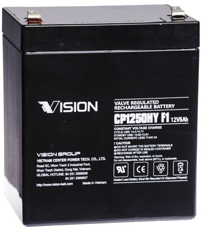 Vision CP1250 Batteri 12 V 5 Ah, Elfordeling & strømforsyning