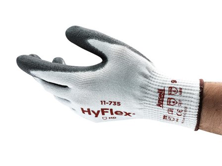 Ansell HyFlex 11-735 Hanske Skjærebeskyttelse, PU, Intercept/nylon Str. 11, Klær