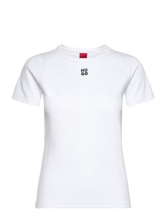 Deloris Tops T-shirts & Tops Short-sleeved White HUGO