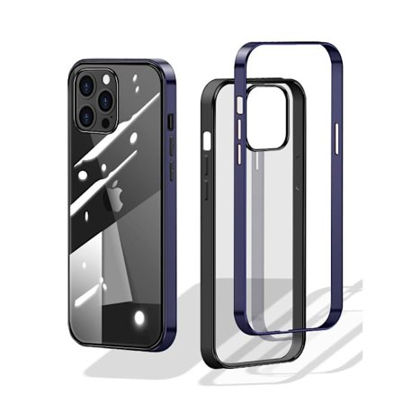 Phonet iPhone 13 Pro Mobilskal Transparent - Blå Ram