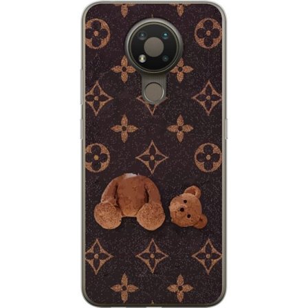 Kompatibelt Mobilskal till Nokia Nokia 3.4 Grafiskt monogrammönster med en stiliserad nalle i konstnärlig stil