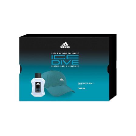 Adidas Cofanetto Ice Dive Edt 100ml + Cappello Uomo da Baseball