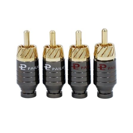 4 stk Luksus Lodding RCA Plug Jack Konnektor Høyttaler Audio Utgang/Input Adapter Plug Gull belagt