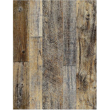 2 Skræl og træplanke træplanke tapet overlap 17,7 tommer x 9,8 tommer brun vinyl selvklæbende dekoration