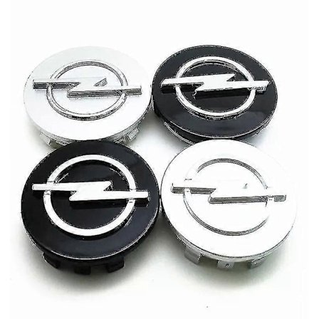 4 stk. Opel 56mm 59mm 60mm 64mm 68mm Bil Hjul Center Nav Kapsler Sort Sølv Fælge Dækker Auto Logo Badge Emblem Dele Tilbehør Llwl Boris