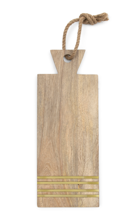 Riviera Maison Fjøl gullstriper avlang 47x18cm mangotre