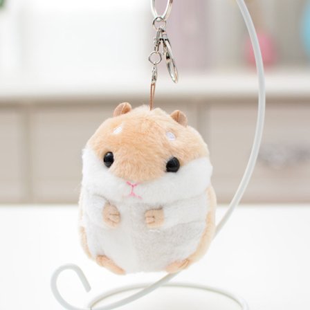 Söt hamster plysch Nyckelring för gosedjur Cha brun - spot sales