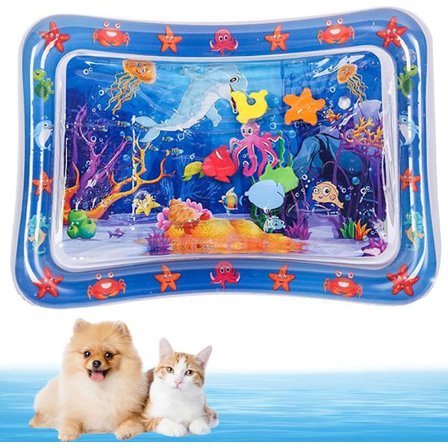 Tykkere sensorisk vannlekematte for katter, vannsensorisk lekematte med fisk for avkjøling{FY}