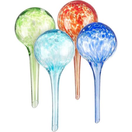 Sæt med 4 vandingskugler uden glas, farvede, 6 cm