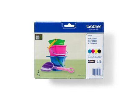 Brother LC221 Value Pack - 4-pack - svart, gul, cyan, magenta - original - blekkpatron
