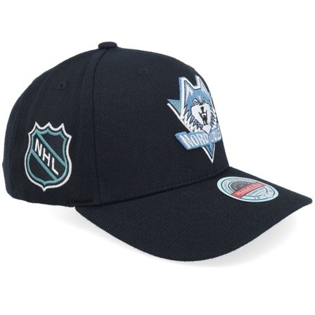 Mitchell & Ness - Svart adjustable Keps - Hatstore Exclusive x Quebec Nordiques Classic Red Black A-Frame Adjustable @ Hatstore