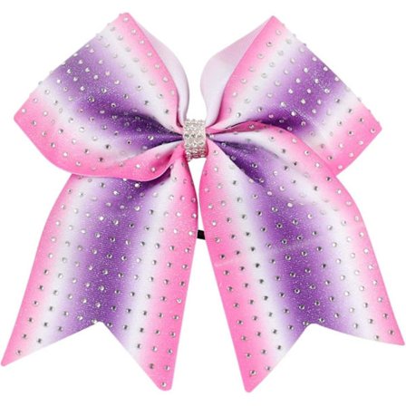 7,5 tuuman liukuvärjätyt timantti cheerleading-rusetit poninhäntä joustava hiuslenkki grosgrain-nauhaa