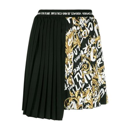Versace Jeans Couture, Asymmetrical Skirt Czarny, Kobieta, Rozmiar: S