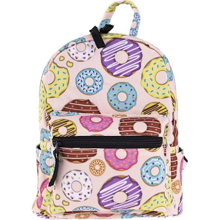 Bedårande 10" Mini Bag Backpack För Flickor Barn & Vuxna (donuts)