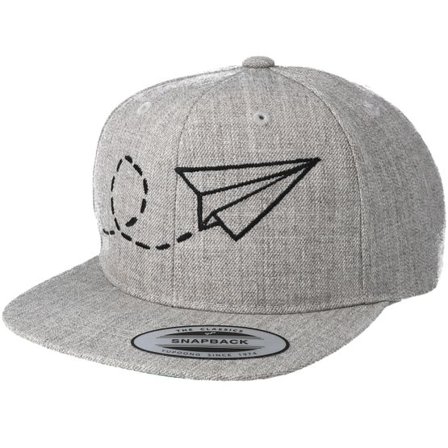 Kiddo Cap - Grå snapback Keps - Kids Plane Grey Kids Snapback @ Hatstore