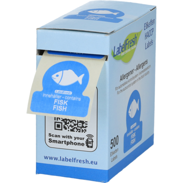 ETIKETT FISK 30X30MM*